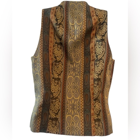 Giuseppe Collection Brocade Vest Tapestry Jacquard Frog Closure Petite P - Picture 4 of 9